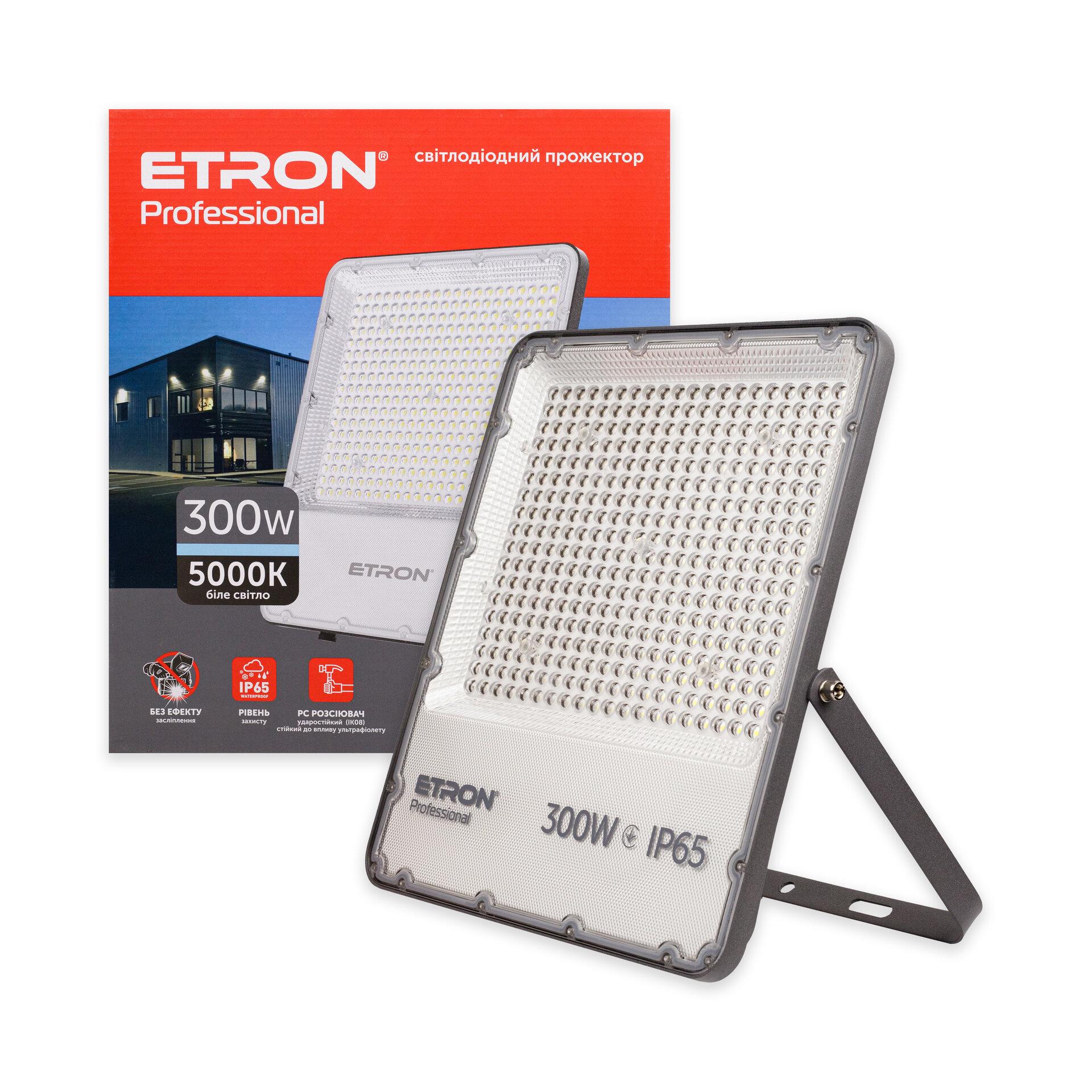 Светодиодный прожектор ETRON Professional 300W 5000К IP65 (20759-е)