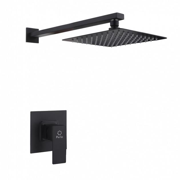 Душова система з тропічним душем PERLA SMART вбудована квадратна Чорний (PSS7705B)