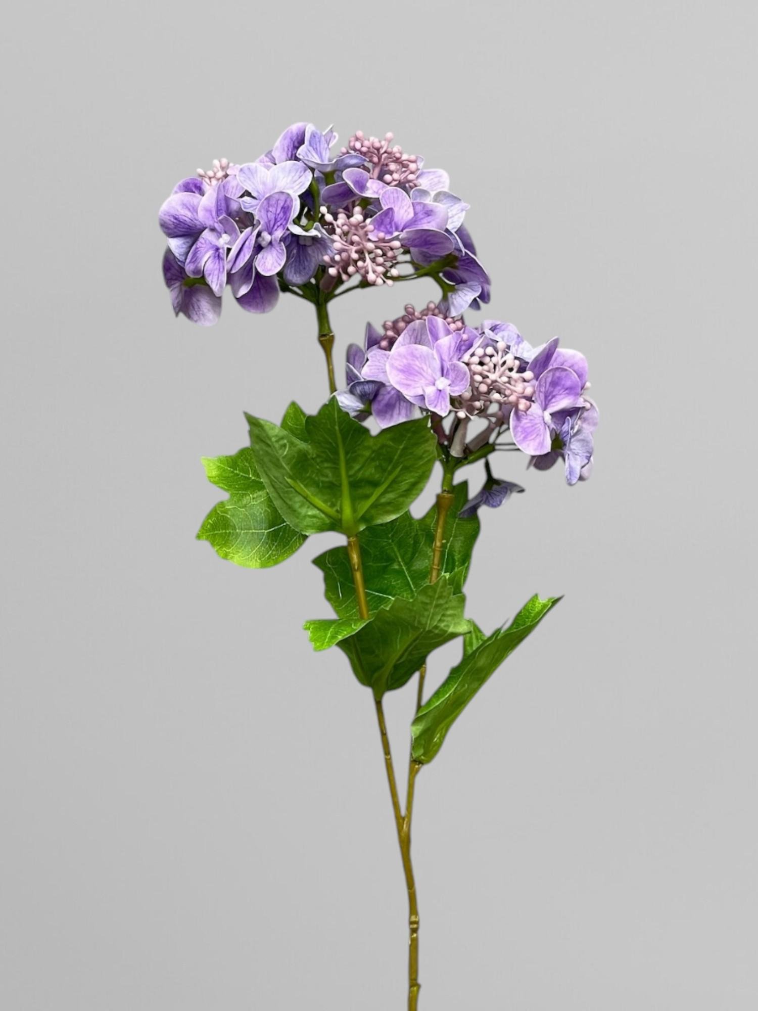 Штучна гортензія 2 гілки 47 см Фіолетовий (К03024)