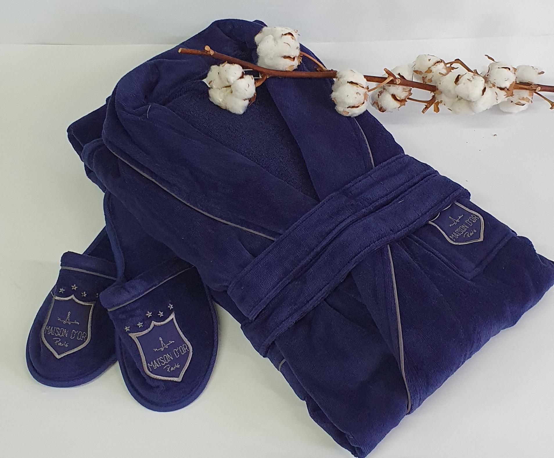 Халат мужской Maison D'or Boswell S Navi Blue (09MDB04S35) - фото 2 Халат мужской Maison D'or Boswell S Navi Blue (09MDB04S35) - фото 2