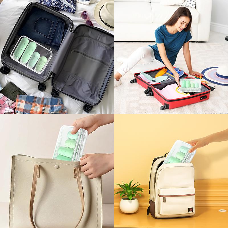 Набор дорожных баночек емкости для путешествий силиконовые 4 шт. 60 и 90 мл в косметичке Зеленый (113_4_0_2С) - фото 7 Набор дорожных баночек емкости для путешествий силиконовые 4 шт. 60 и 90 мл в косметичке Зеленый (113_4_0_2С) - фото 7