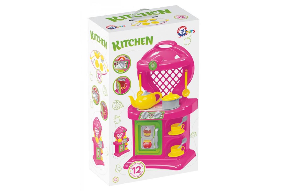 Детский игровой набор ТехноК Кухонный набор из пластика 60 см Розовый (150-98-TH2155)