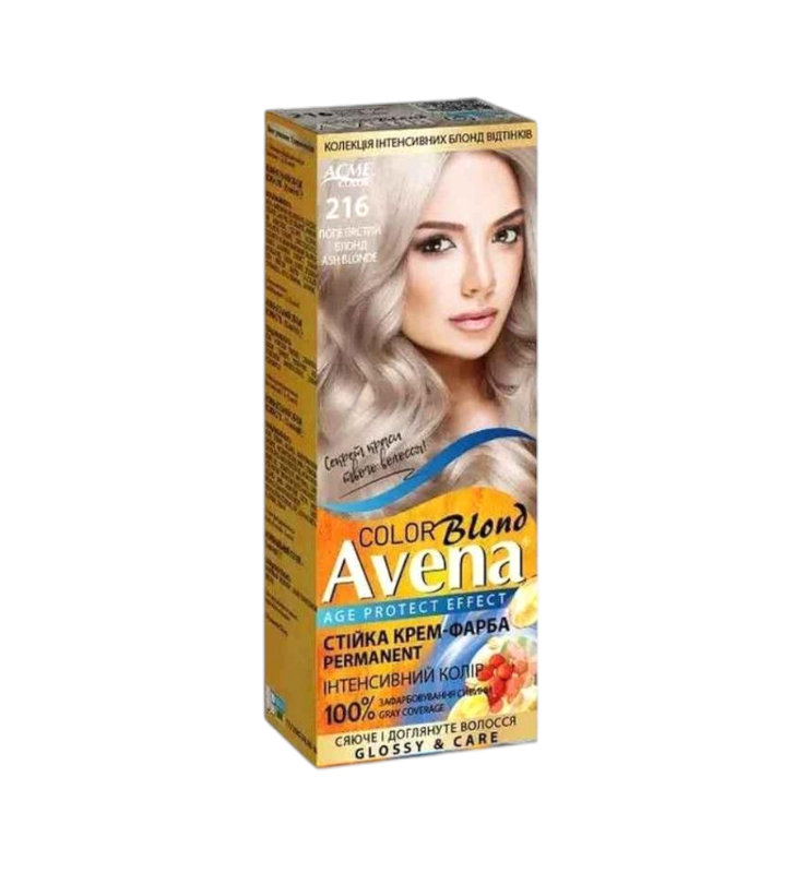 Стойкая крем-краска для волос Acme Color AVENA 216 Пепельный блонд