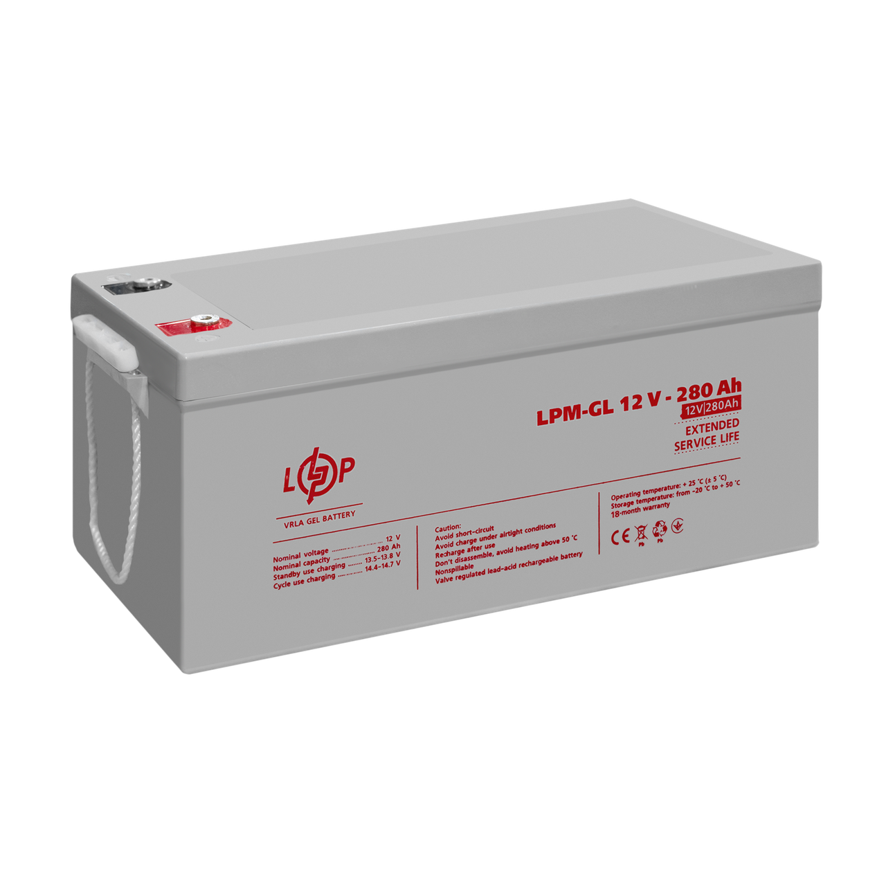 Аккумулятор гелевый LPM-GL 12V-280 Ah - фото 4