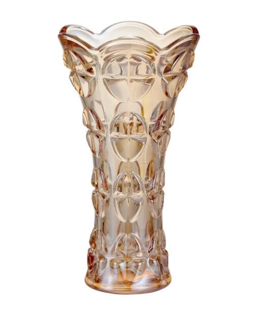 Ваза HELIOS Coin Flower Amber 194 мм (6330)