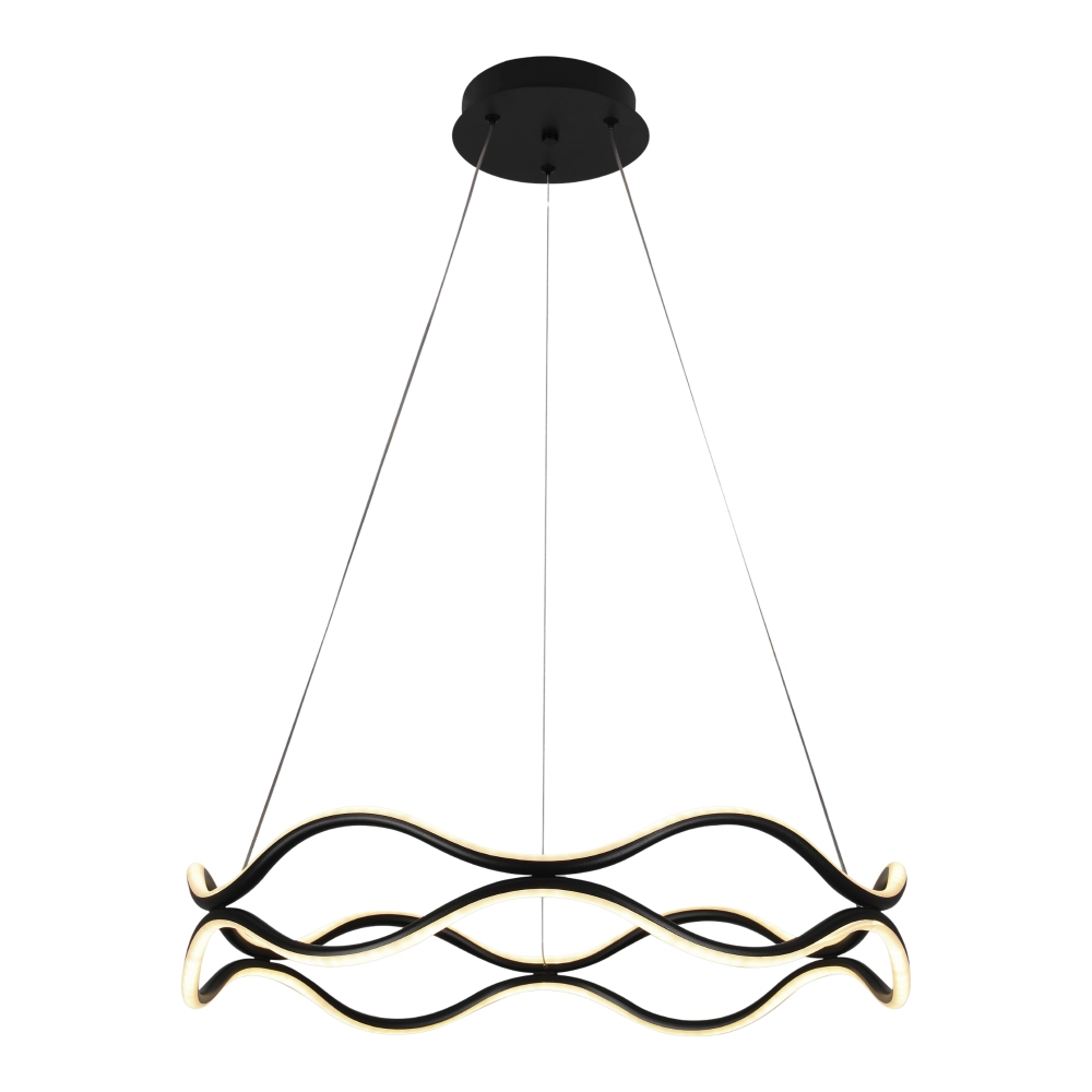 Люстра підвісна світлодіодна Sirius LCD3077 BK Чорний (27438284)