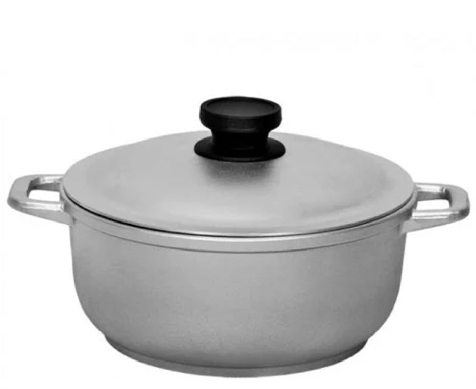 Каструля алюмінієва Біол з литими ручками і кришкою 7 л 28 см