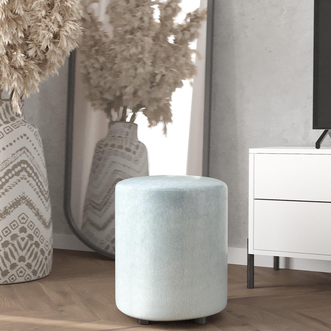 Пуф на маленьких ножках 420х350 мм Небесно голубой (28575336)