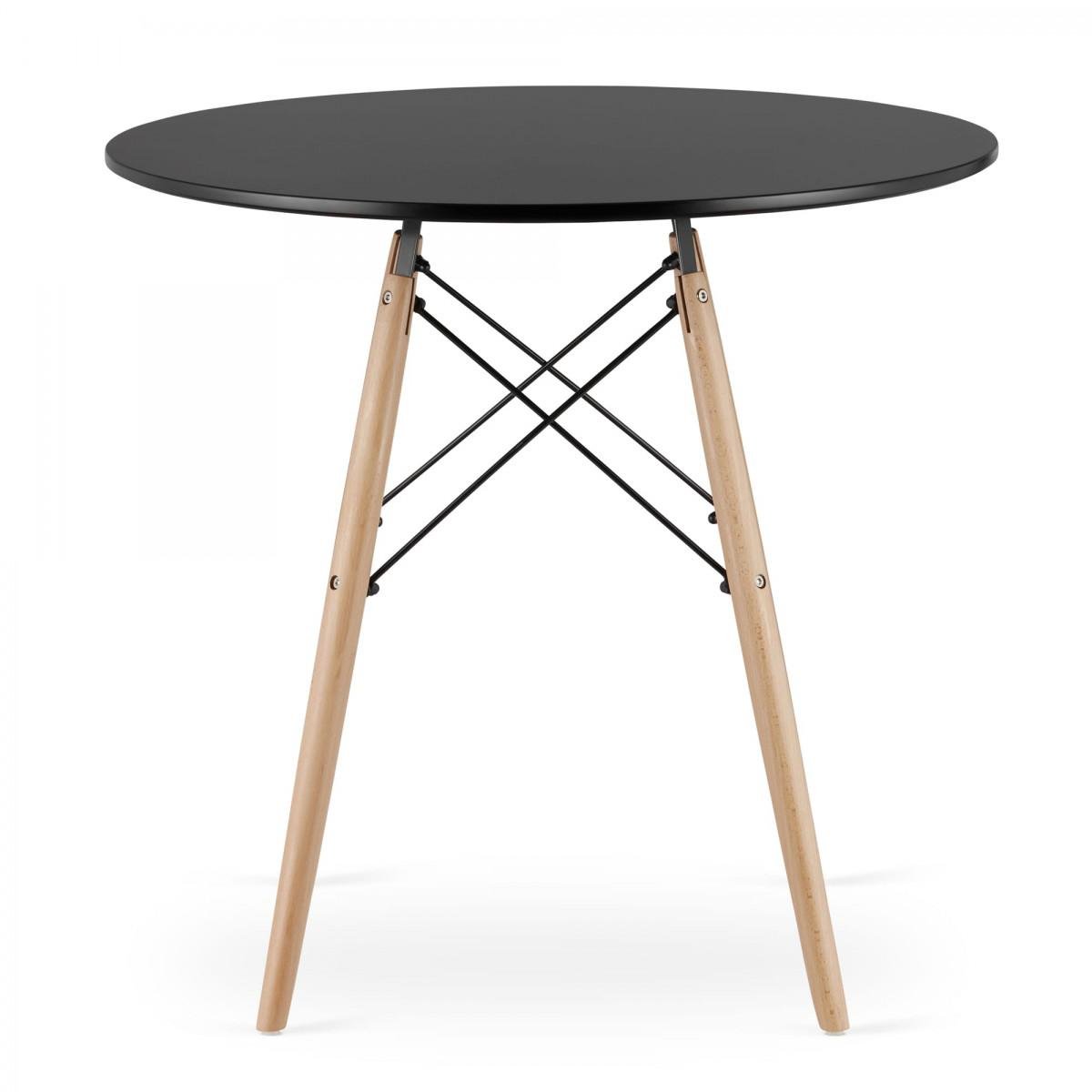 Стол обеденный круглый Homart DT-005B 70 см Черный (9618) - фото 2 Стол обеденный круглый Homart DT-005B 70 см Черный (9618) - фото 2