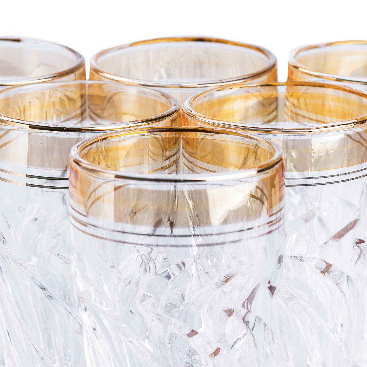 Набор стаканов Vermont высоких фигурных 6 шт. 250 мл Желтый - фото 3 Набор стаканов Vermont высоких фигурных 6 шт. 250 мл Желтый - фото 3