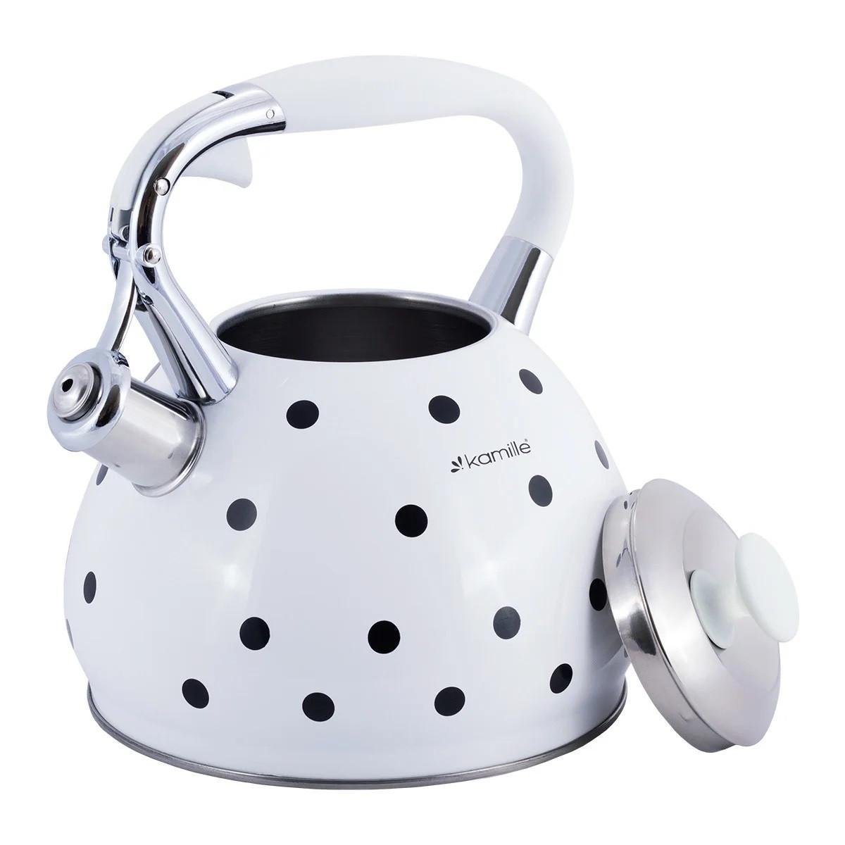 Чайник Kamille зі свистком і ручкою з покриттям soft-touch 3 л (KM 0695AN) - фото 2 Чайник Kamille зі свистком і ручкою з покриттям soft-touch 3 л (KM 0695AN) - фото 2