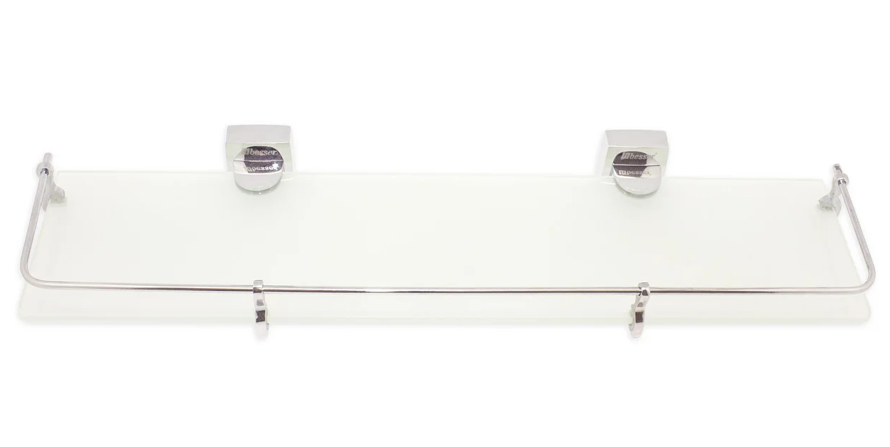 Полиця прямокутна скляна Besser сталеве кріплення (MKM-8816) Полиця прямокутна скляна Besser сталеве кріплення (MKM-8816)