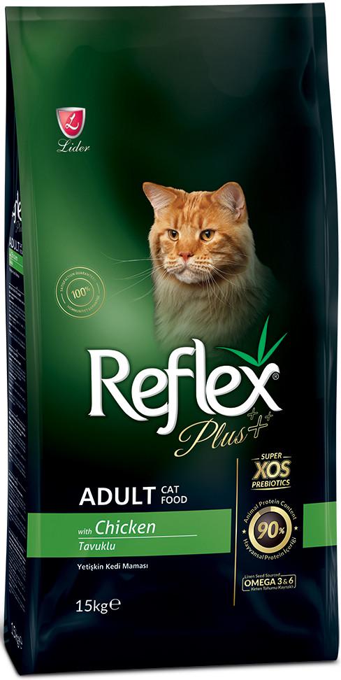 Корм для котів сухий Reflex Plus з куркою 15 кг (RFX-403)
