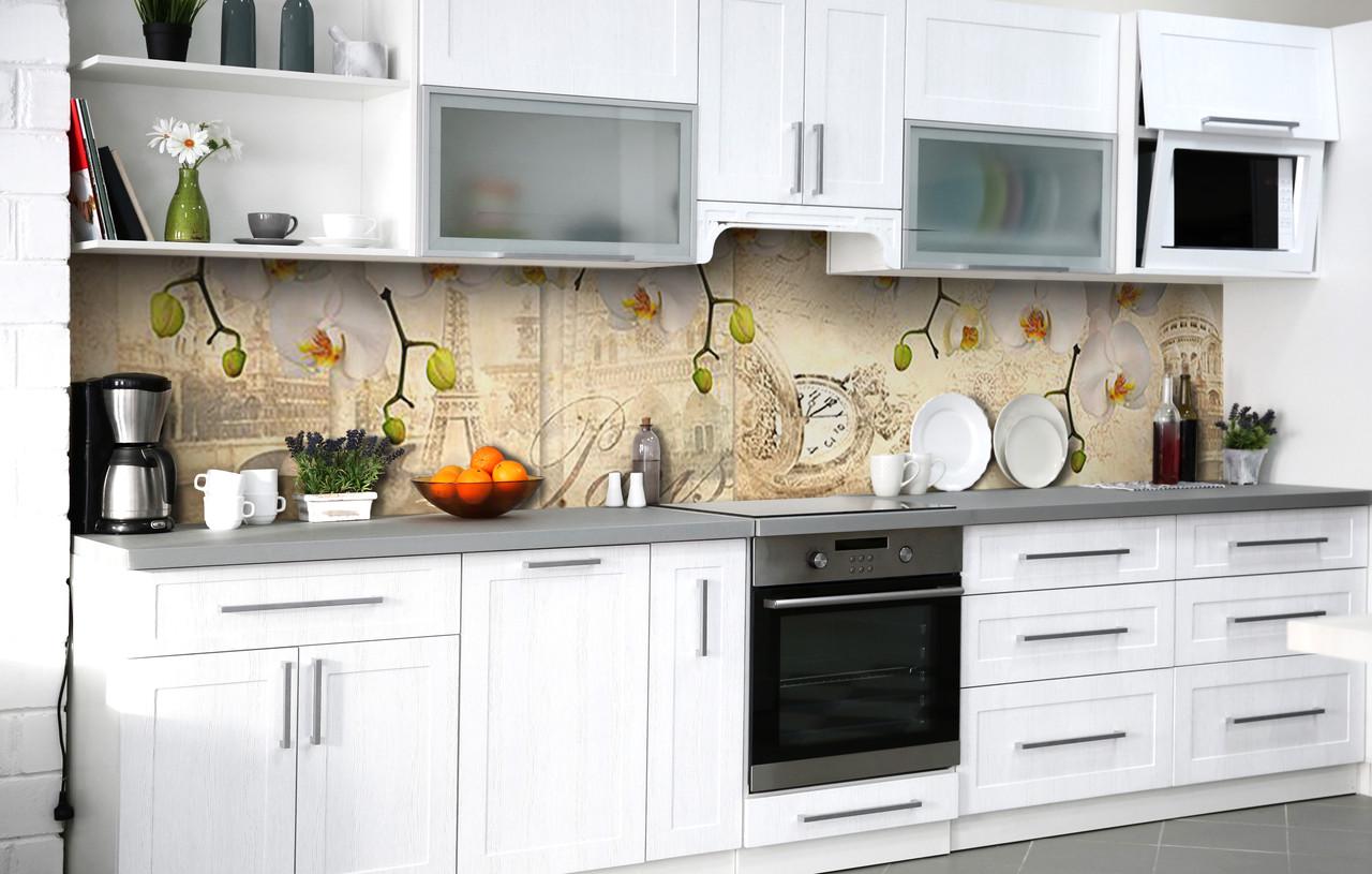 Кухонный фартук Время остановилось виниловый самоклеющийся 60х250 см Абстракция