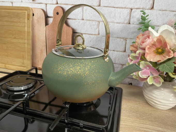 Чайник OMS з гранітним антипригарним покриттям з індукцією 3 л Зелений (8212-XL-yesil) - фото 4 Чайник OMS з гранітним антипригарним покриттям з індукцією 3 л Зелений (8212-XL-yesil) - фото 4