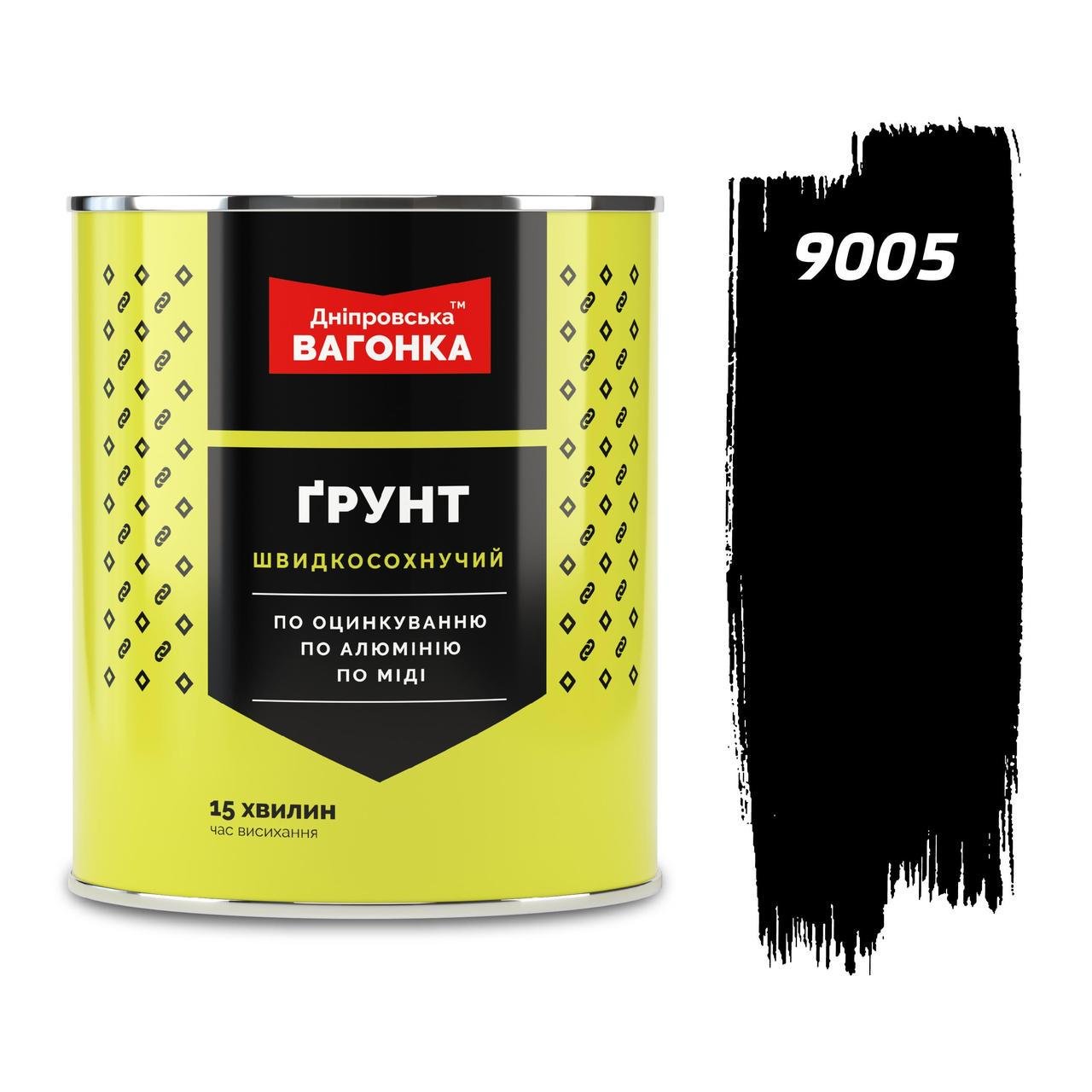 Ґрунтовка швидкосохнуча Дніпровська вагонка 3 кг Чорний (23813503) Ґрунтовка швидкосохнуча Дніпровська вагонка 3 кг Чорний (23813503)