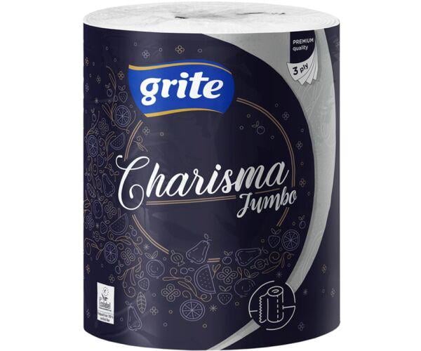 Полотенца бумажные трехслойные GRITE Charisma Jambo 72 м 245 листов 290х240 мм (17753)