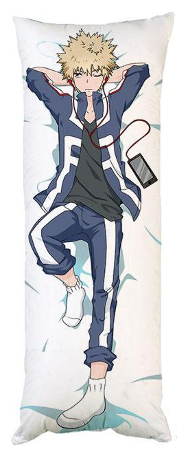 Подушка дакимакура Кацуки Бакуго декоративная ростовая для обнимания 40x100 см (1089456593)
