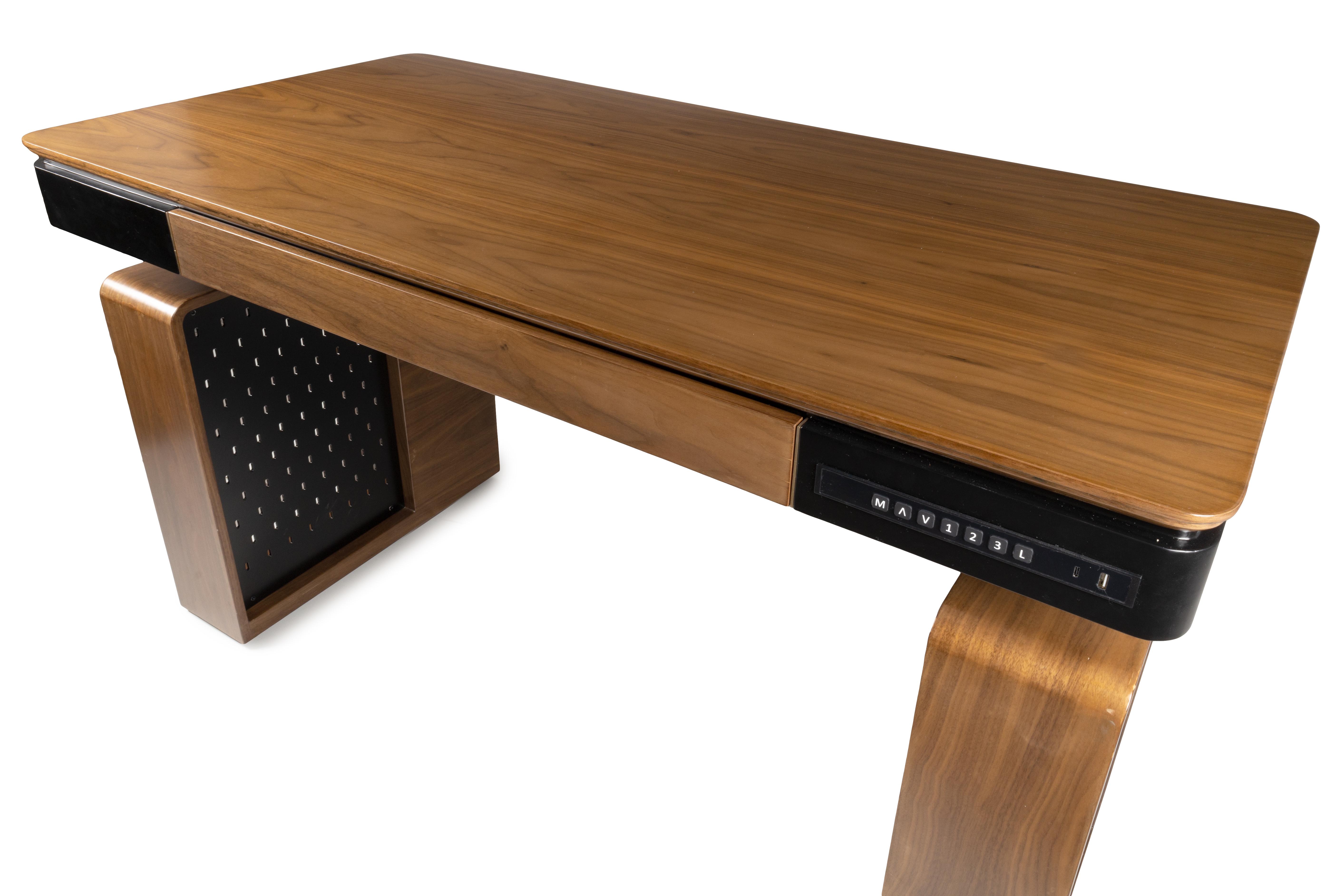 Регульований стіл кабінет Barsky Lux 2 motors 1400x700 мм Wood (LT-01) - фото 7