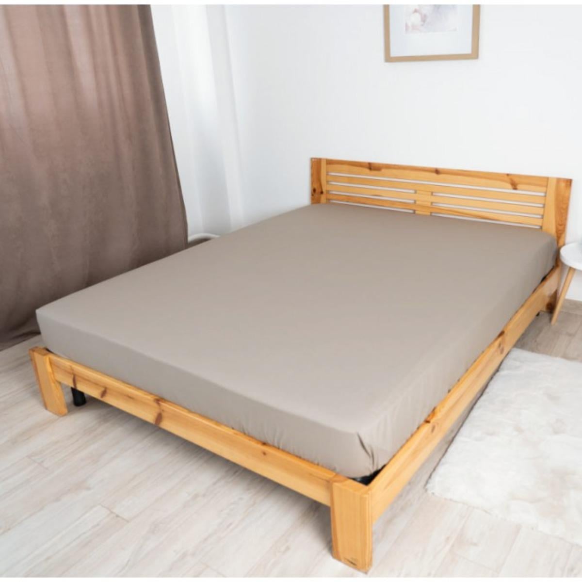 Простынь на резинке Koloco 160x200/25 см Латте (00000038667)