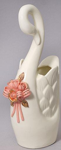 Ваза фарфоровая Bona Золотой сад Лебедь 31,5 см