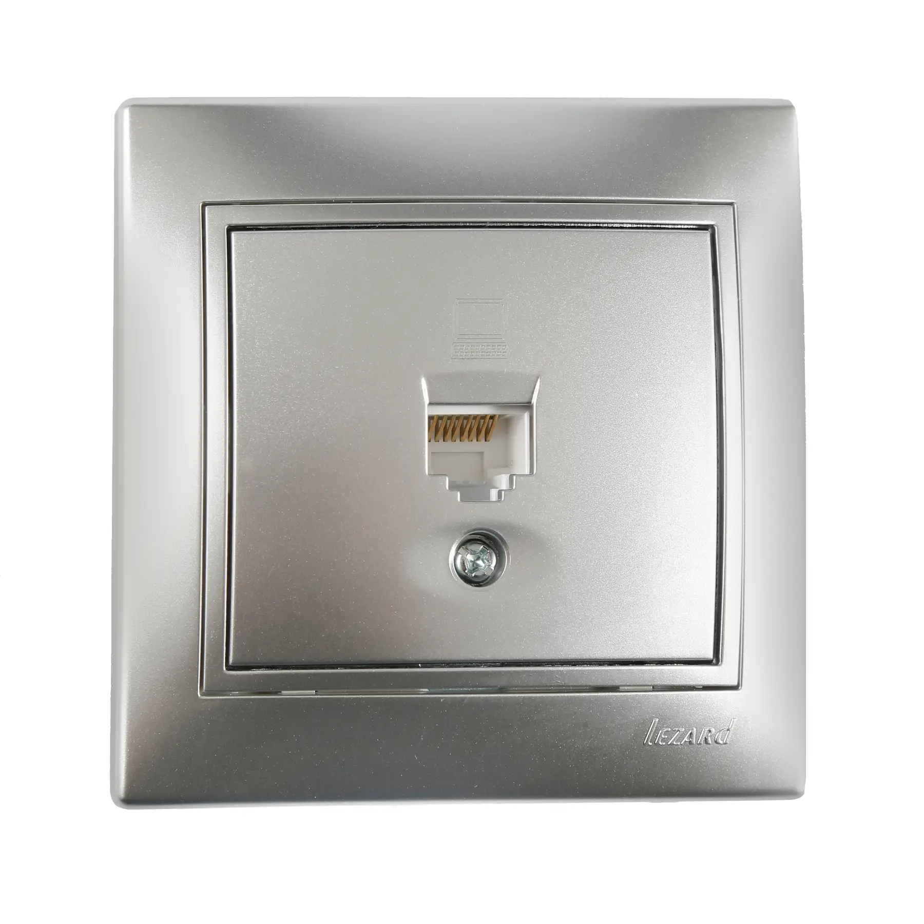 Розетка компьютерная Lezard Mira Металлик