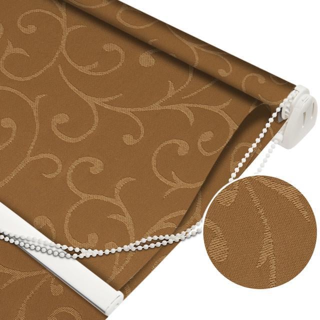 Рулонная штора NewTex Акант LUX 75х165 см Коричневый (1827) - фото 2