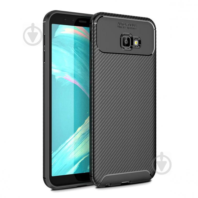 Чехол Carbon Case Samsung J415 Galaxy J4 Plus Черный (hub_tmEk39868)