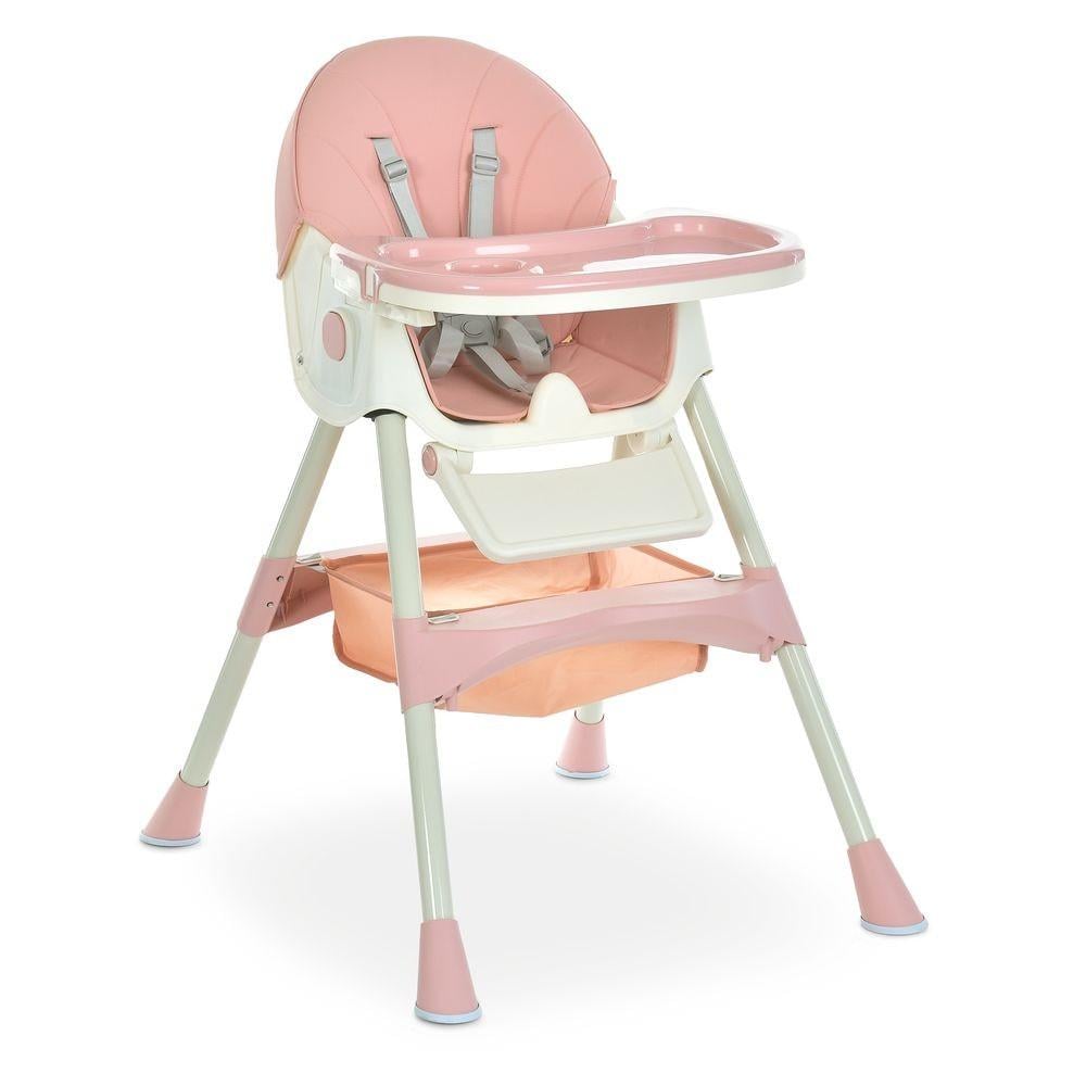 Стільчик дитячий для годування Bambi M 6302 Pink з регулюванням спинки з комбінованих матеріалів 61х76х95 см Рожевий (150-7-M 6302 Pink)
