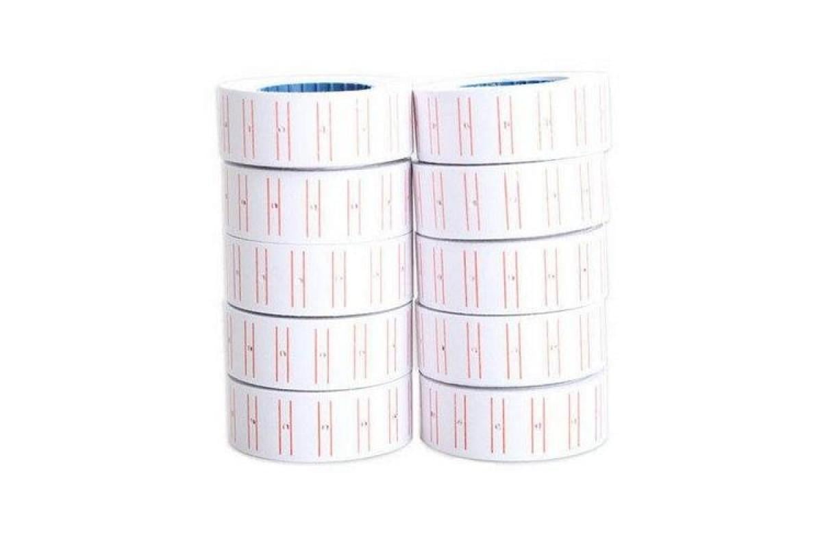 Этикетки-ценник для пистолета самоклеящиеся 10 рулонов по 500 шт. Белый (285109)