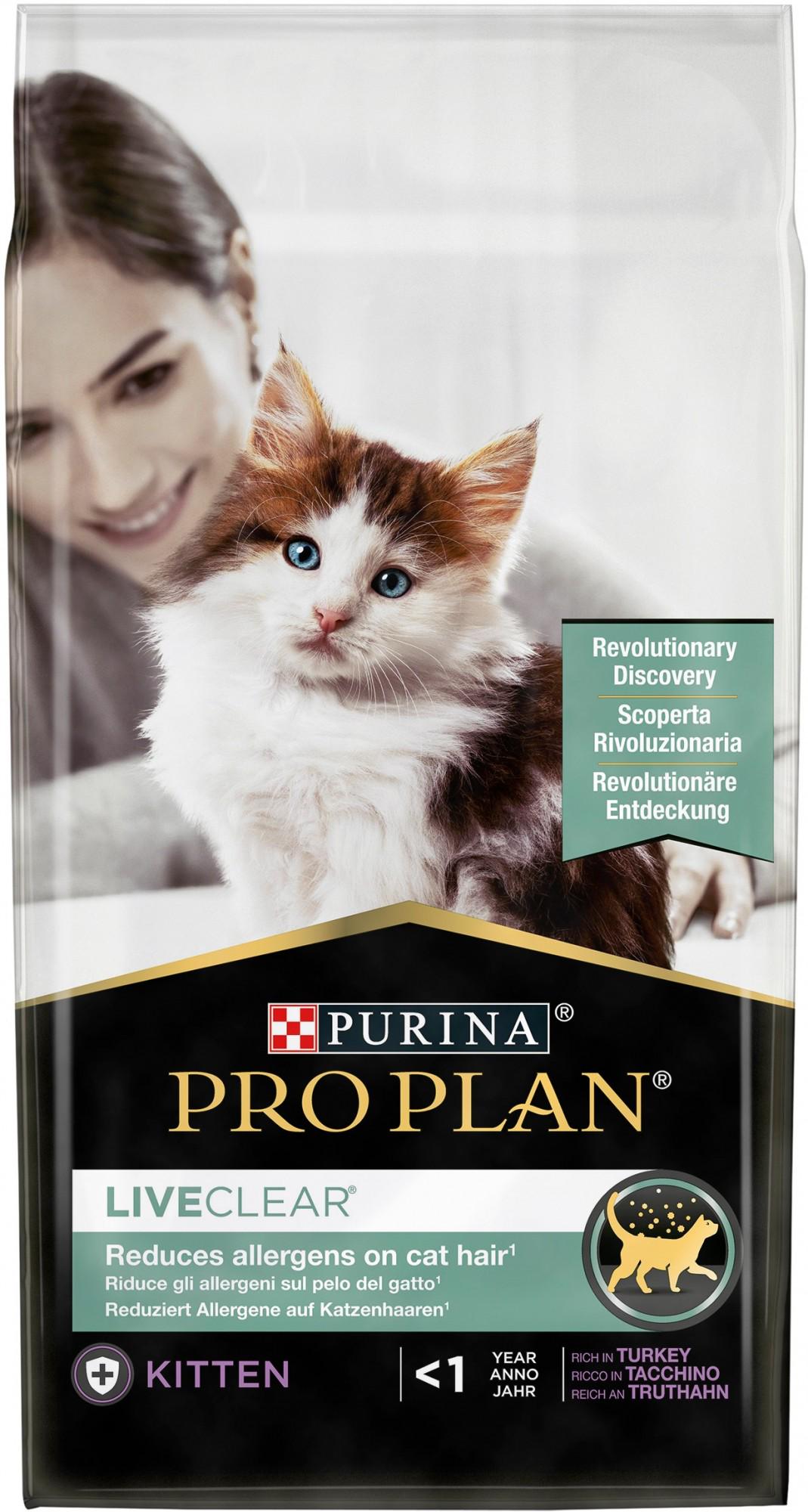 Сухий корм для кошенят Purina Pro Plan LiveClear для зменшення алергенів на шерсті з індичкою 1,4 кг (7613287232526) Сухий корм для кошенят Purina Pro Plan LiveClear для зменшення алергенів на шерсті з індичкою 1,4 кг (7613287232526)