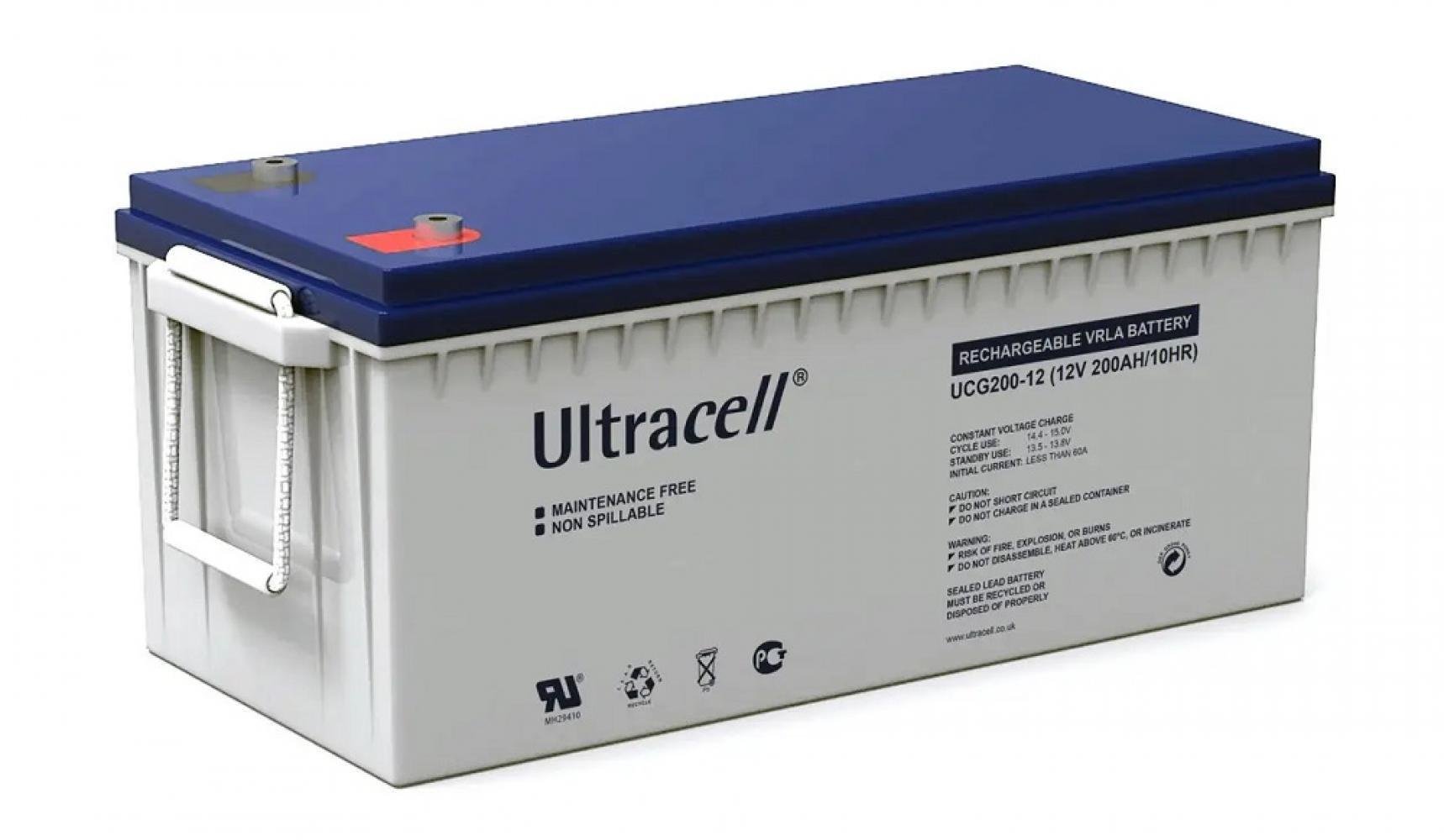 Акумулятор гелевий Ultracell UCG200-12 GEL 12В 200Аг (22666619)