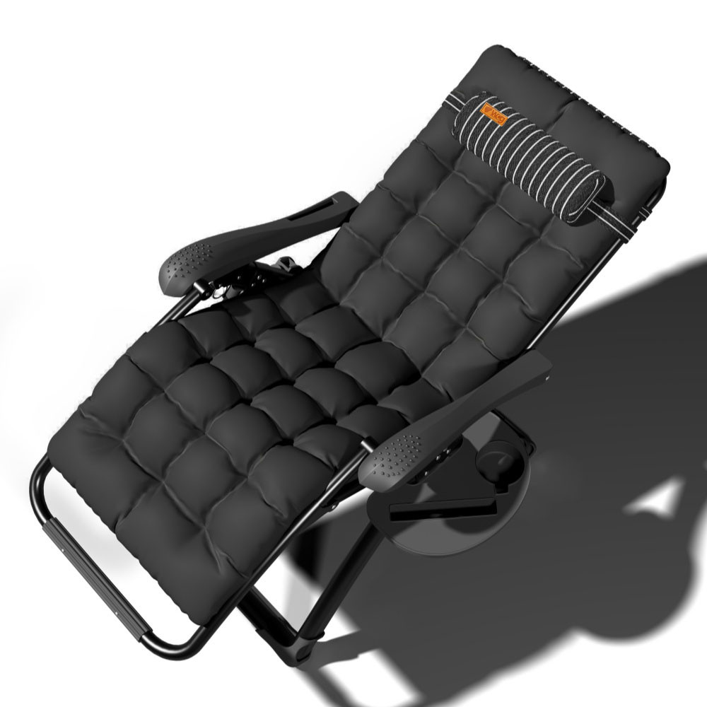 Шезлонг садовый Zero Gravity WCG S13-PP Mafia с подушкой/матрасом Черный (S13-PP 1) - фото 5