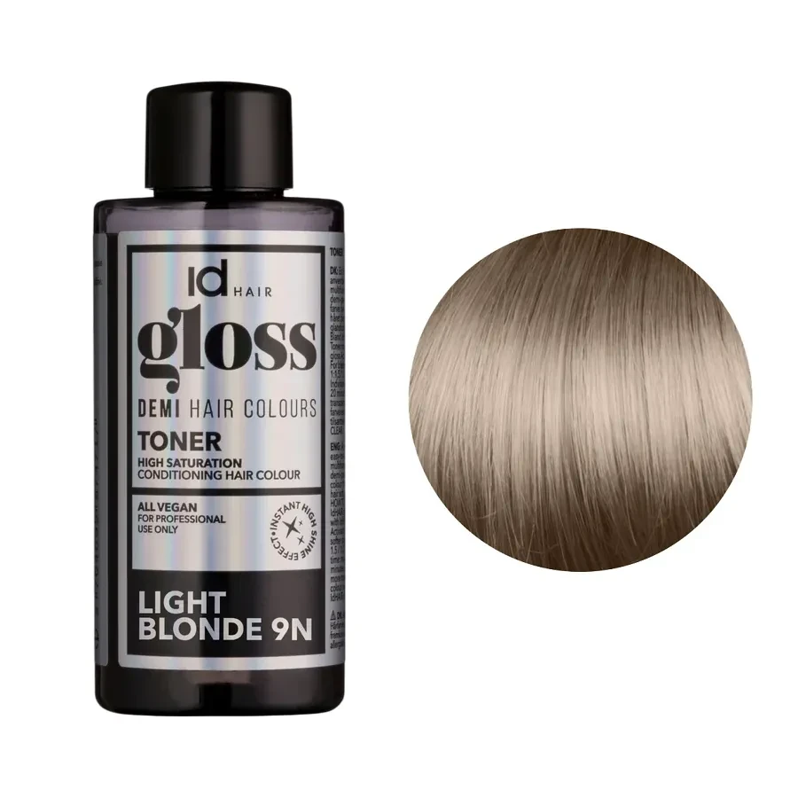 Краска для волос демиперманентная IdHair Gloss Toner 9N 9.0 Light Blonde 75 мл Краска для волос демиперманентная IdHair Gloss Toner 9N 9.0 Light Blonde 75 мл