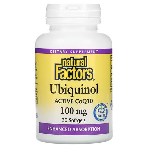 Убихинол Natural Factors Ubiquinol Active CoQ10 100 мг 30 капс. (NFS-20727)