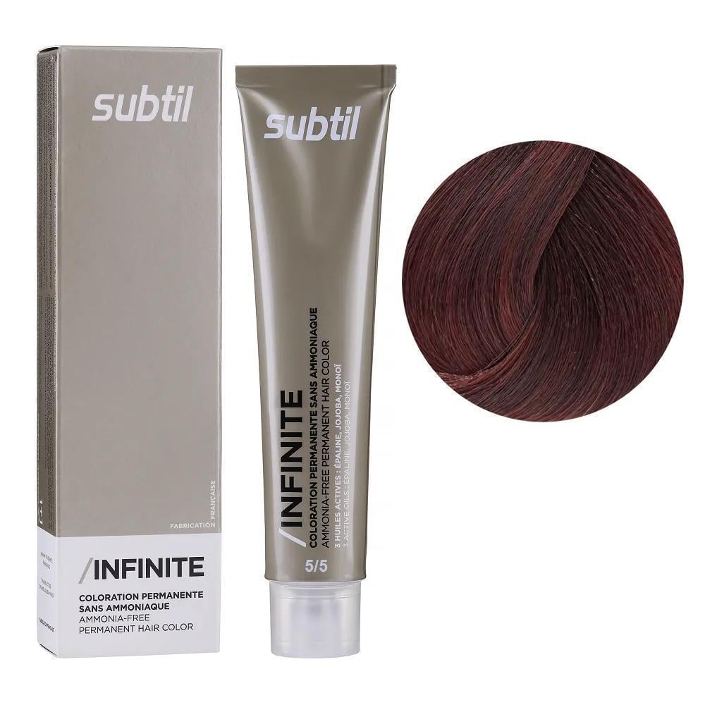 Крем-краска безаммиачная для волос Subtil Infinite Permanent Hair Color 5.5 Светлый шатен красное дерево 60 мл