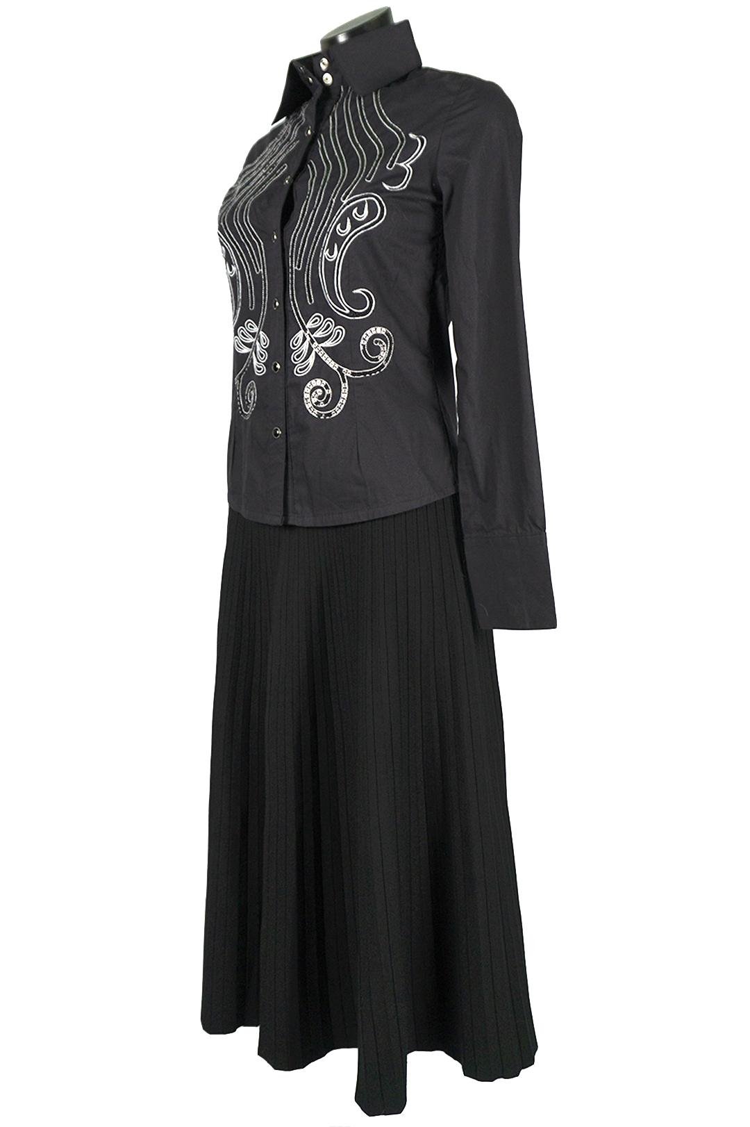 Блуза женская с орнаментом Forza Viva WE-01213 р. 42 Черный (WE-01213-42) - фото 4 Блуза женская с орнаментом Forza Viva WE-01213 р. 42 Черный (WE-01213-42) - фото 4