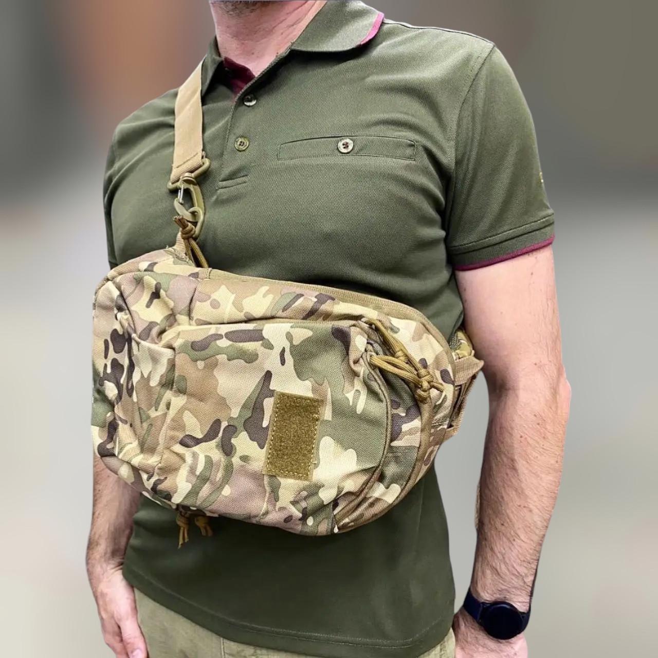 Сумка с ремнем через плечо Yakeda Cordura отделение для ношения пистолета Мультикам (242040)