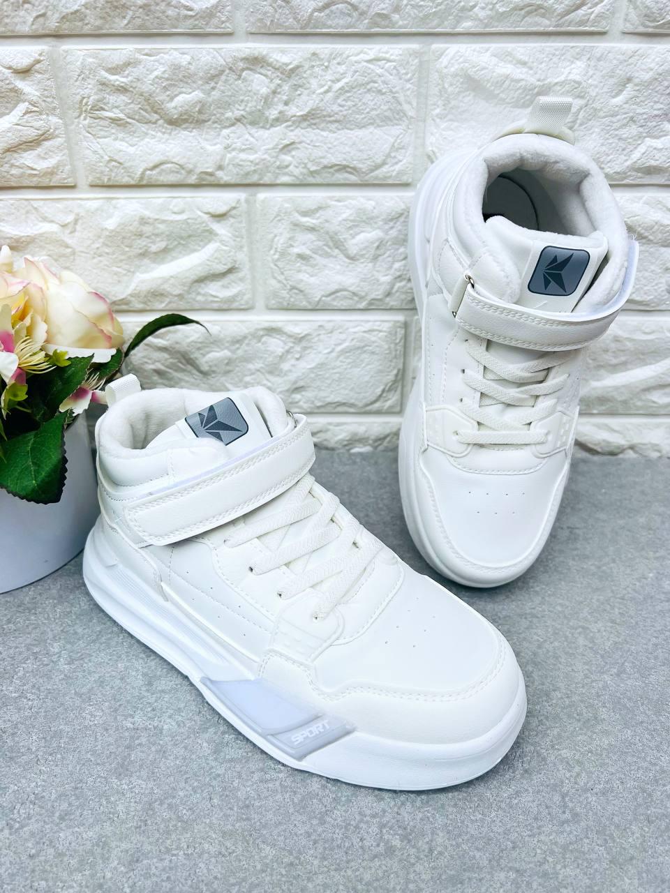 Кроссовки-хайтопы унисекс ТОМ.М 2020 р. 35 22,5 см Белый (2020-3)