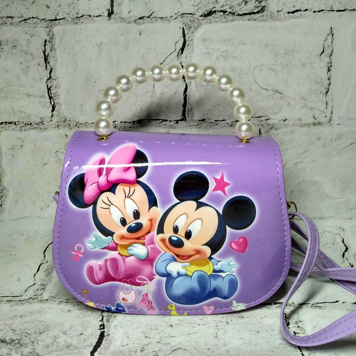 Сумочка детская для девочки лаковая с ремешком Микки 16,5х12х7 см Сиреневый (9122-5) Сумочка детская для девочки лаковая с ремешком Микки 16,5х12х7 см Сиреневый (9122-5)