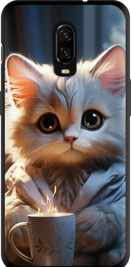 Чехол на OnePlus 6T White cat (5646b-1587-42517)
