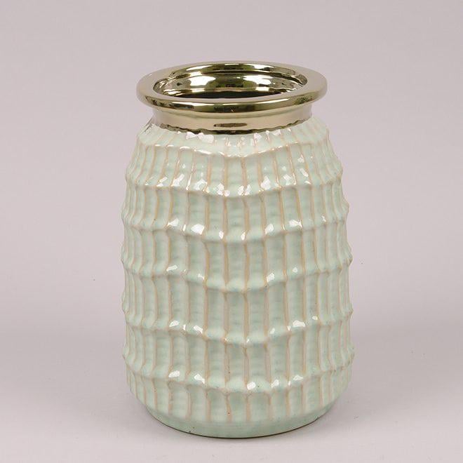 Ваза керамическая Flora 24,5 см Бежевый (36394)