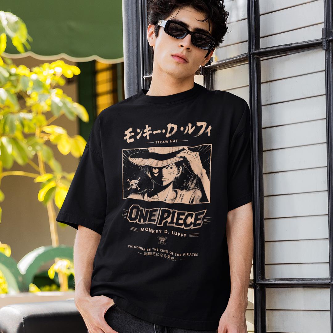 Футболка унисекс One Piece Monkey D Luffy M Черный (0000023076)