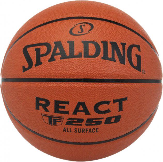 Мяч баскетбольный Spalding REACT TF-250 Unisex р. 7 Оранжевый (76801Z)