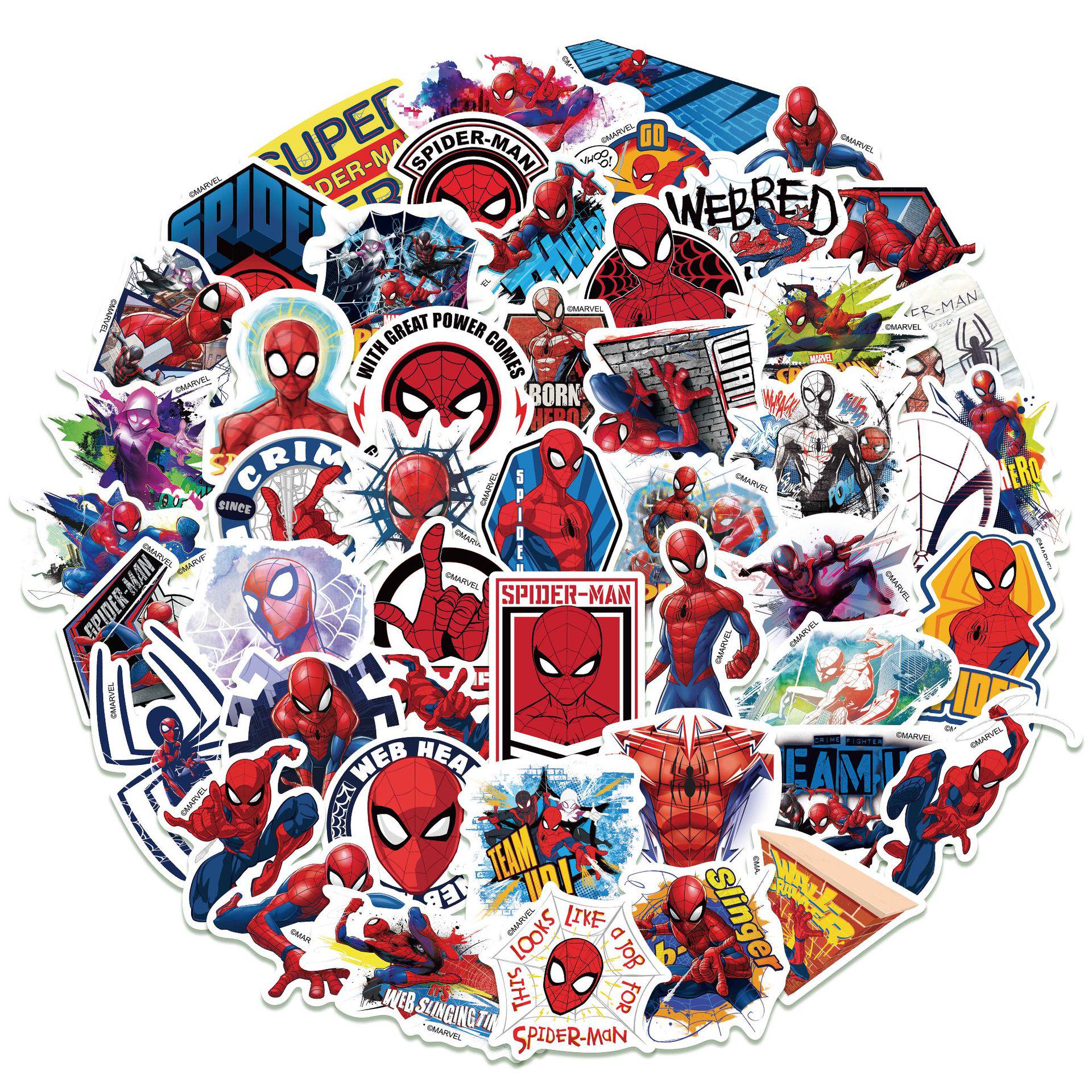 Стикеры Spiderman Марвел 50 шт. (4642544)