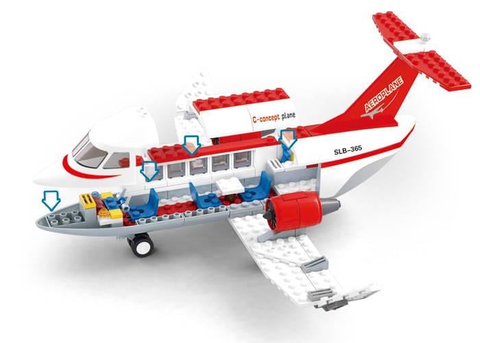 Конструктор Sluban 0365 Бизнес Джет 275 деталей 4 фигурки