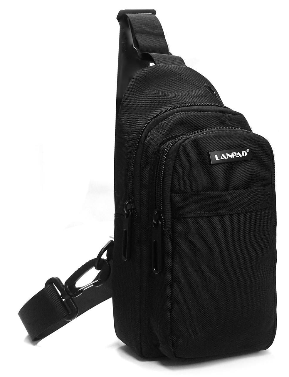 Сумка мужская тканевая Lanpad Черный (LAN35001 black)