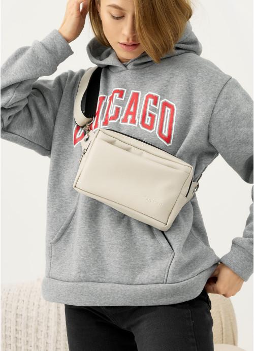 Поясна сумка жіноча Sambag з екошкіри Сірий (795024616)