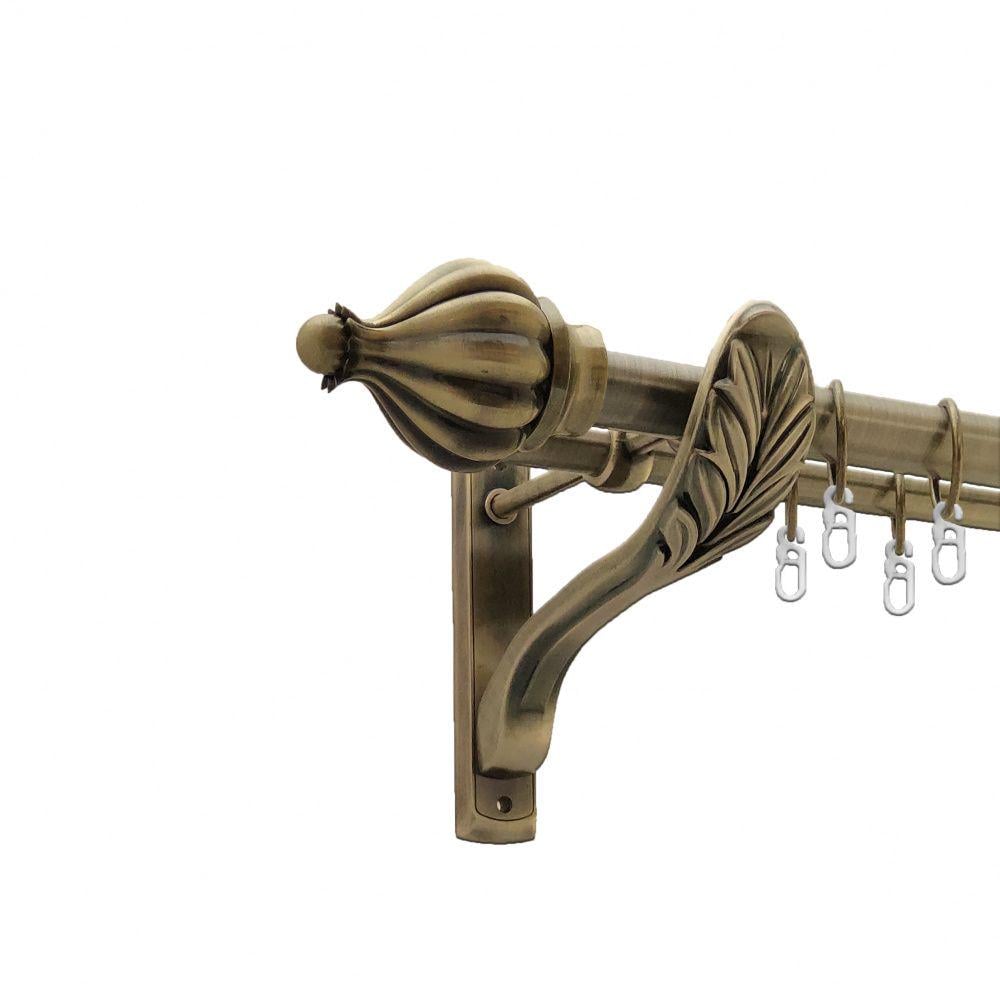 Карниз Orvit Таджа металевий дворядний ретро гладка труба кільце металеве 25/19 мм 200 см Антик (4301719) - фото 1 Карниз Orvit Таджа металевий дворядний ретро гладка труба кільце металеве 25/19 мм 200 см Антик (4301719) - фото 1