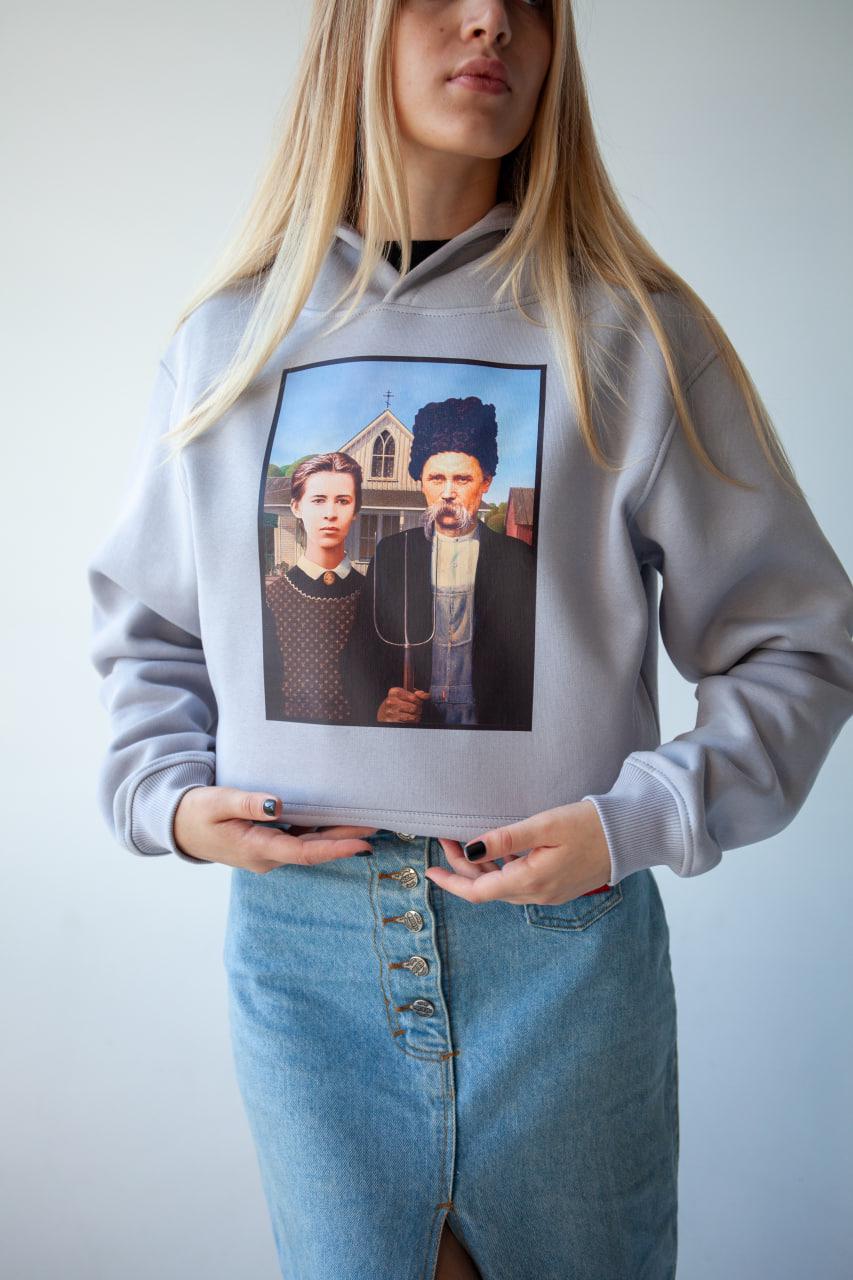 Худі Vidro "Українська Готика" унісекс XS Сірий (0033) - фото 2 Худі Vidro "Українська Готика" унісекс XS Сірий (0033) - фото 2